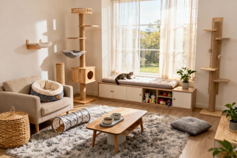 12 Cat-friendly Living Room Decor Ideas