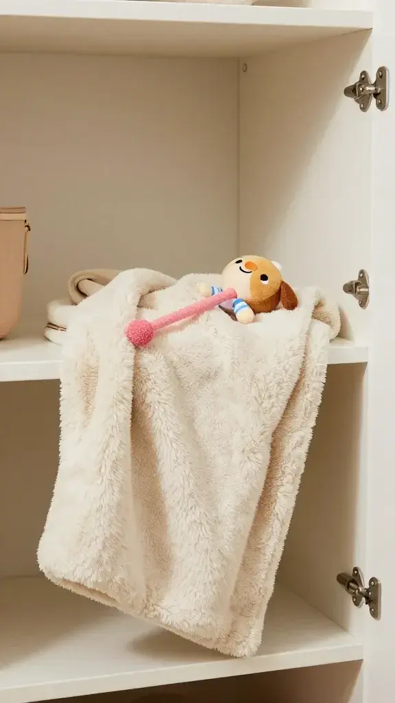 cozy closet safe zone with blanket and wand toy