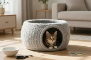 Diy: Making a Cozy Cat Cave From a Felted Wool Sweater That Cats Actually Use