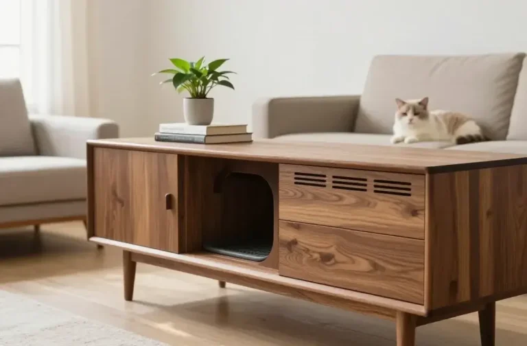 Genius How to Hide the Litter Box in Plain Sight: Furniture & Screen Ideas
