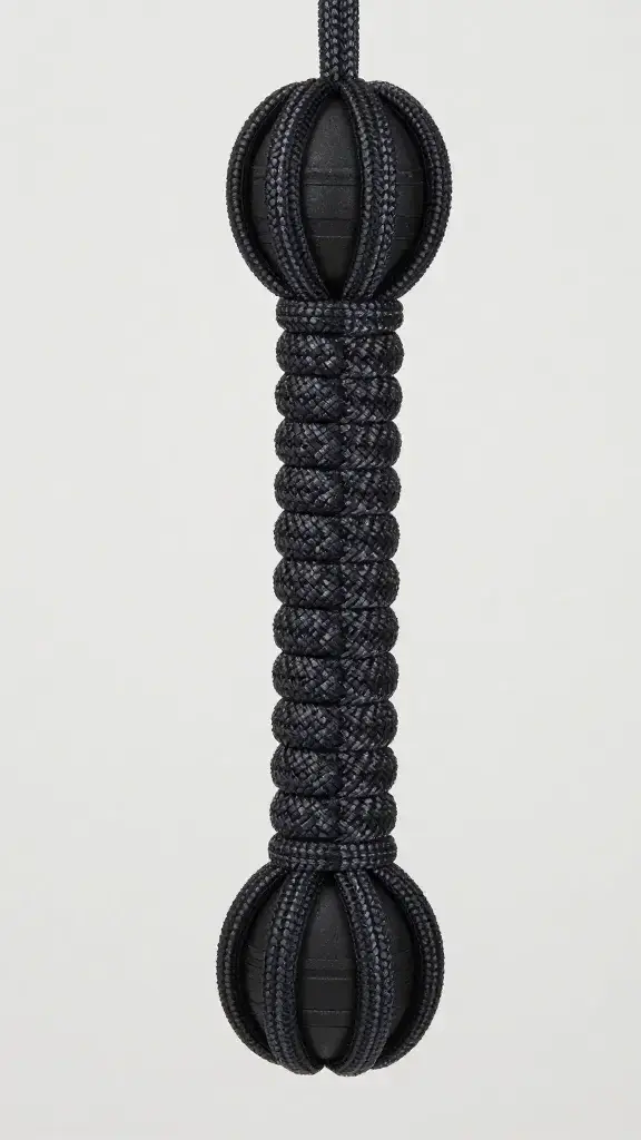 braided nylon cord close-up on durable cat wand toy
