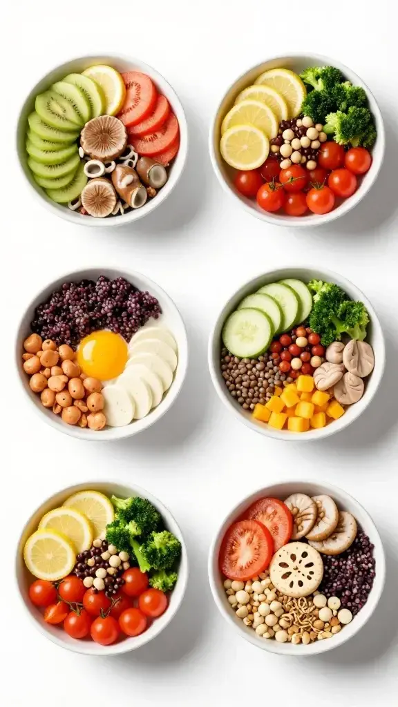 step-by-step food transition bowls, old to new mix