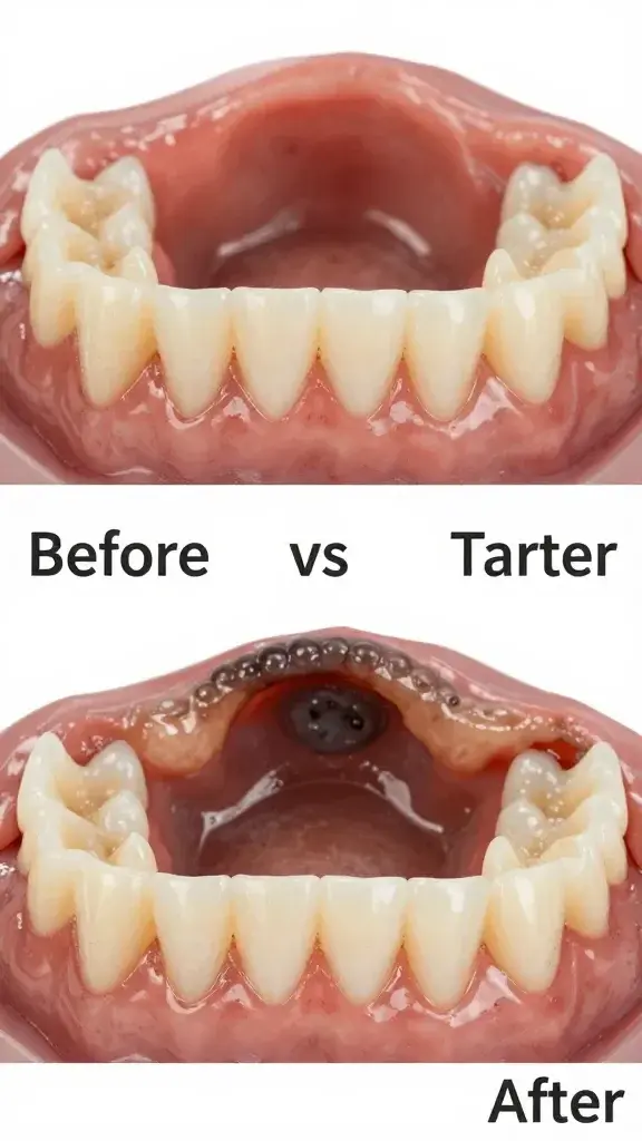 before-and-after pet teeth: plaque vs tartar comparison