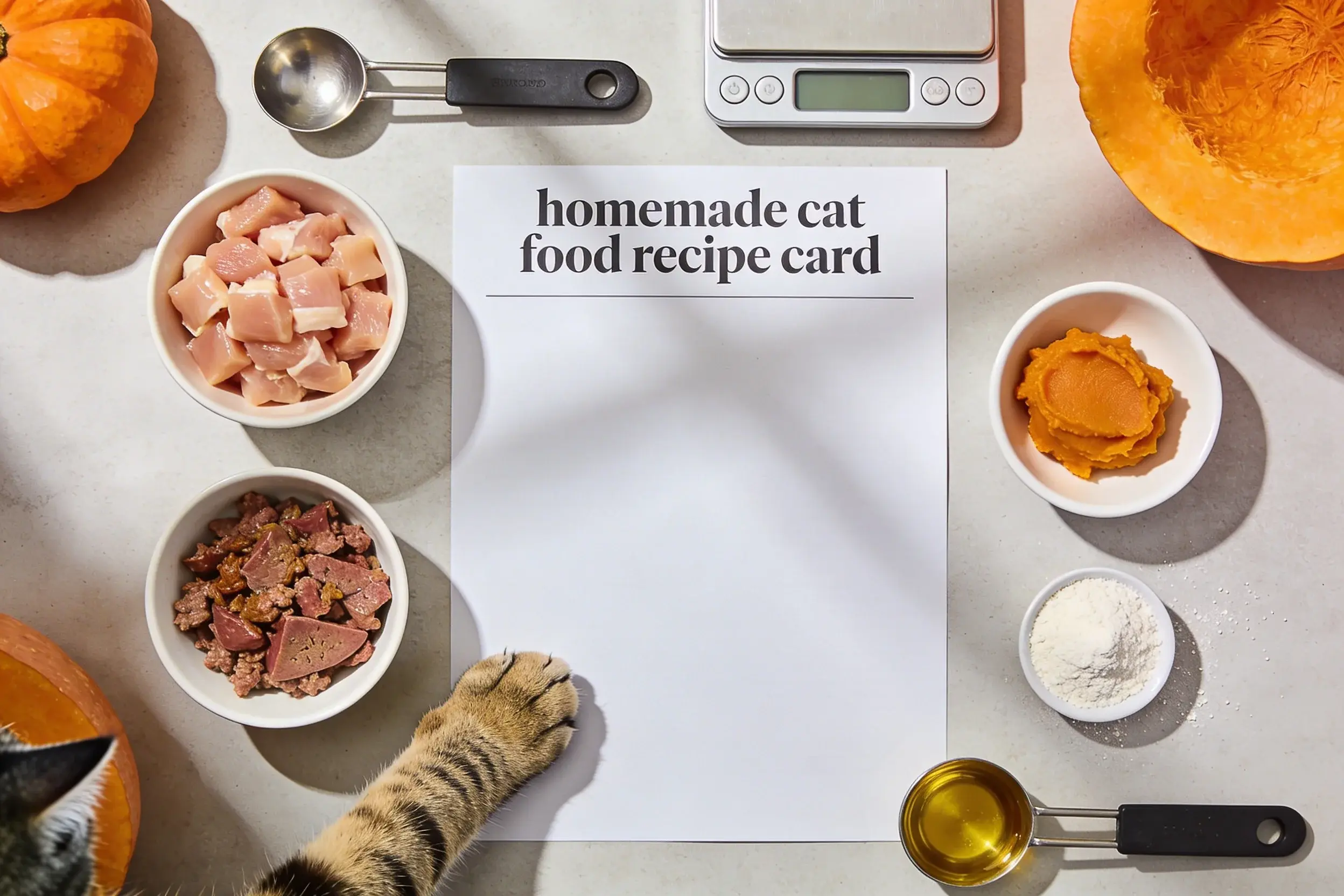 Viral Printable Homemade Cat Food Recipe Card for Quick Prep